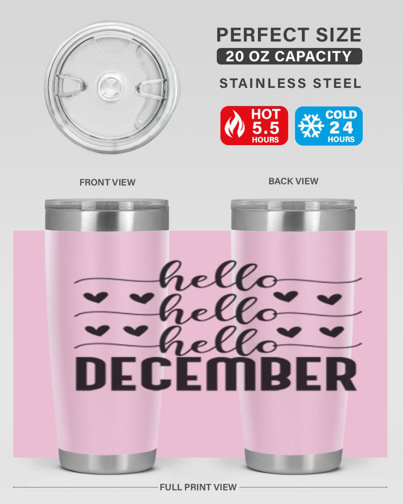 Hello December 157#- winter- Tumbler