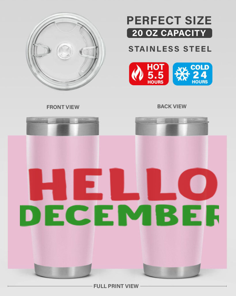 Hello December 158#- winter- Tumbler