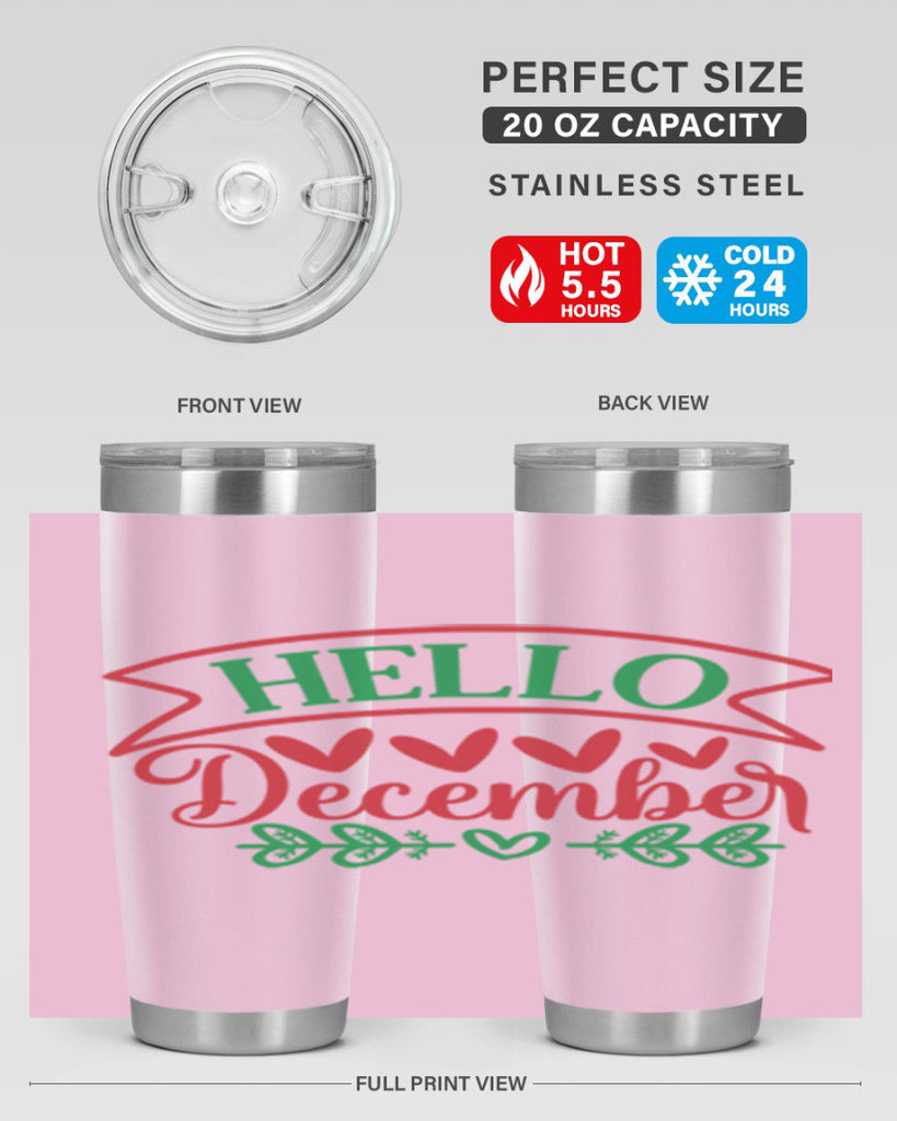 Hello December 159#- winter- Tumbler