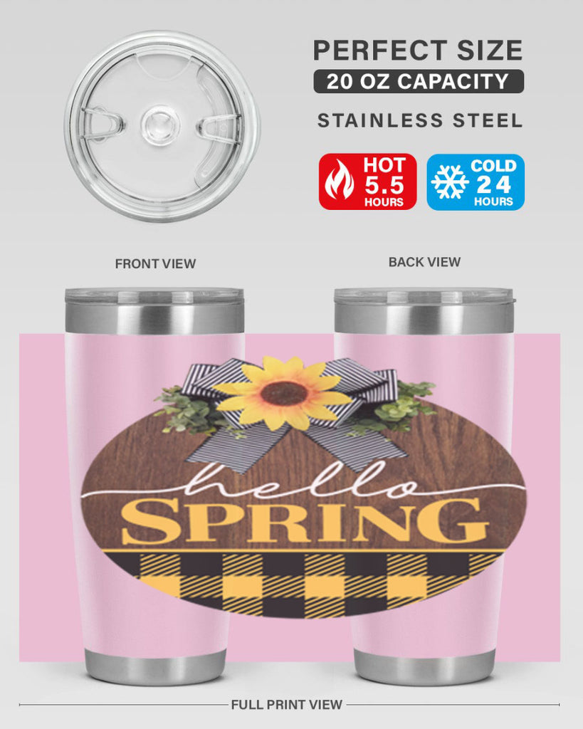 Hello Spring plaid Mockup 204#- spring- Tumbler