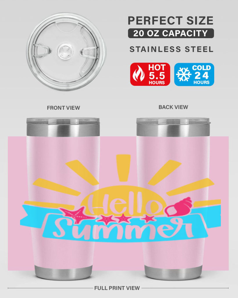Hello Summer Style 38#- summer- Tumbler