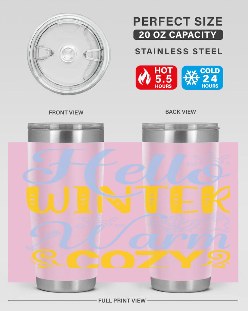 Hello winter warm cozy166#- winter- Tumbler