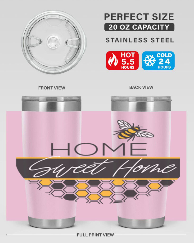 Home Sweet Home Bee and hive pattern243#- spring- Tumbler