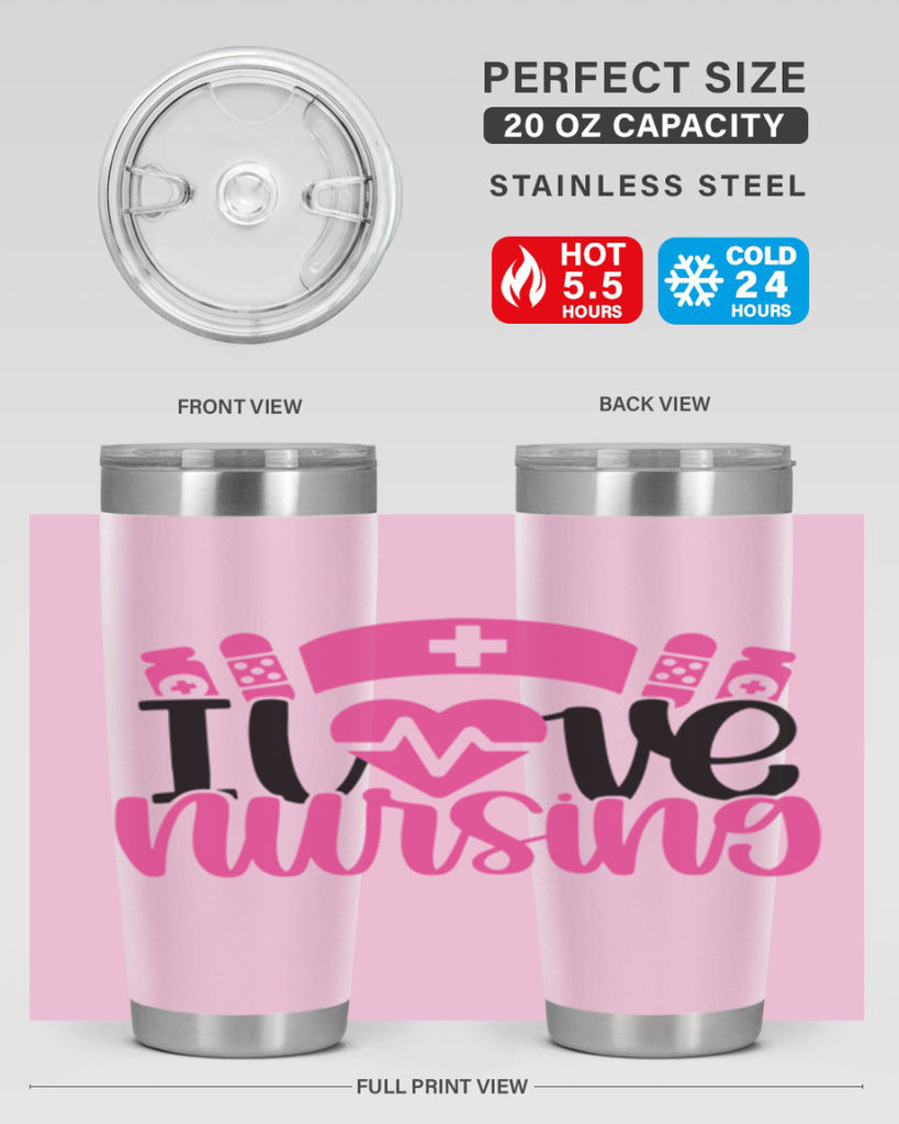 I Love Nursing Style Style 171#- nurse- tumbler