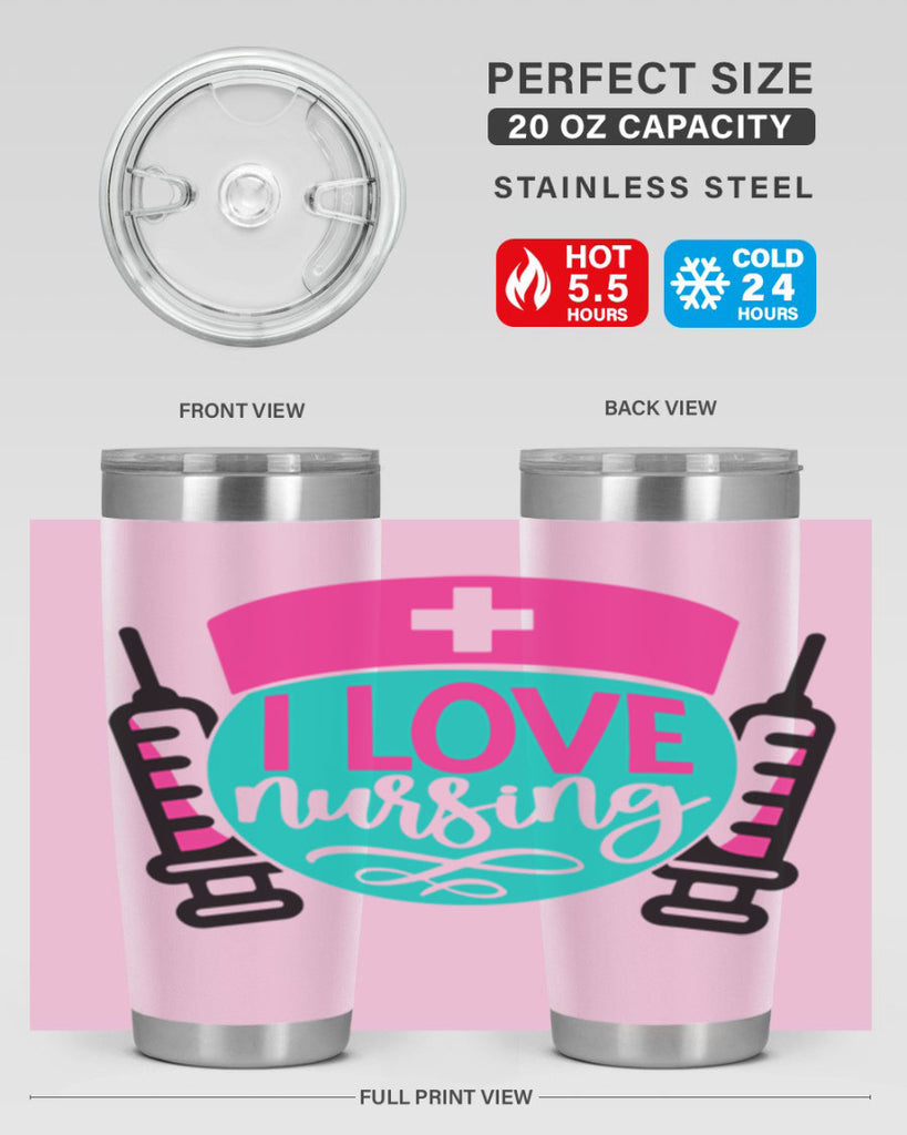 I Love Nursing Style Style 172#- nurse- tumbler