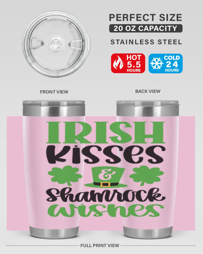 Irish Kisses Shamrock Wishes Style 81#- St Patricks Day- Tumbler