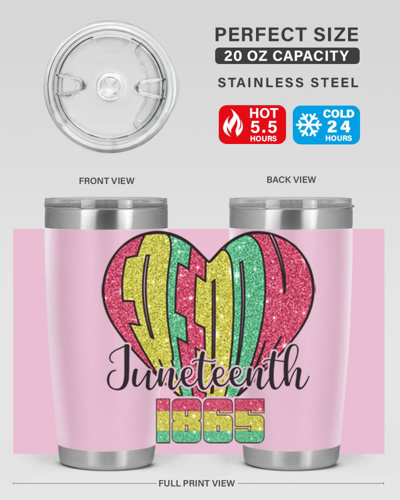 Juneteenth Since 1865 Heart 20#- Juneteenth- tumbler