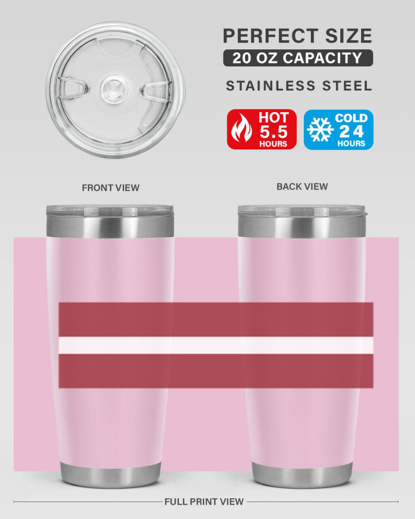 Latvia 104#- world flags- Tumbler