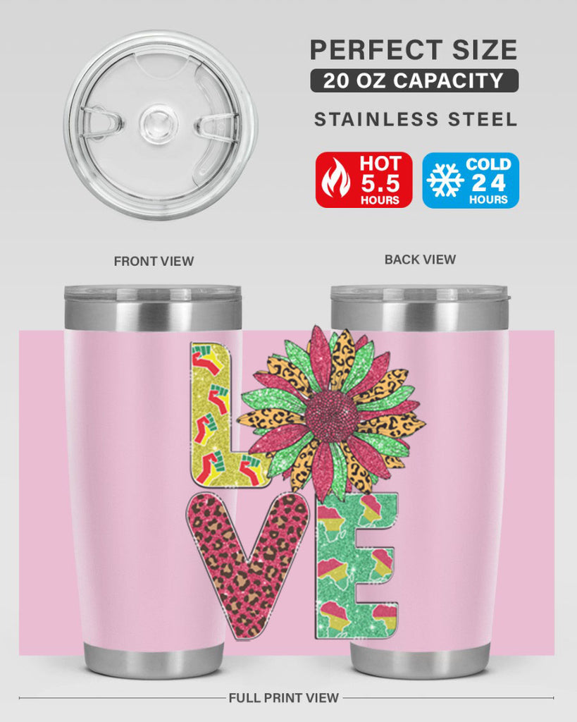 Love Juneteenth Day Fist Sunflower Png 7#- Juneteenth- tumbler