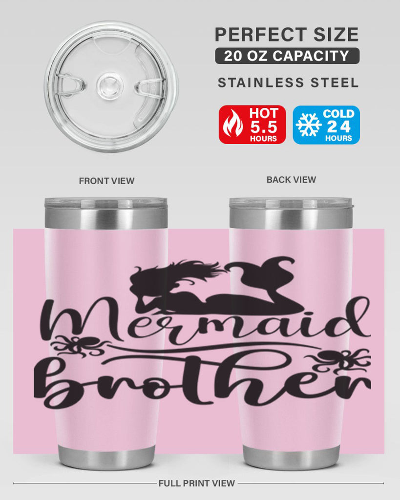 Mermaid Brother 355#- mermaid- Tumbler