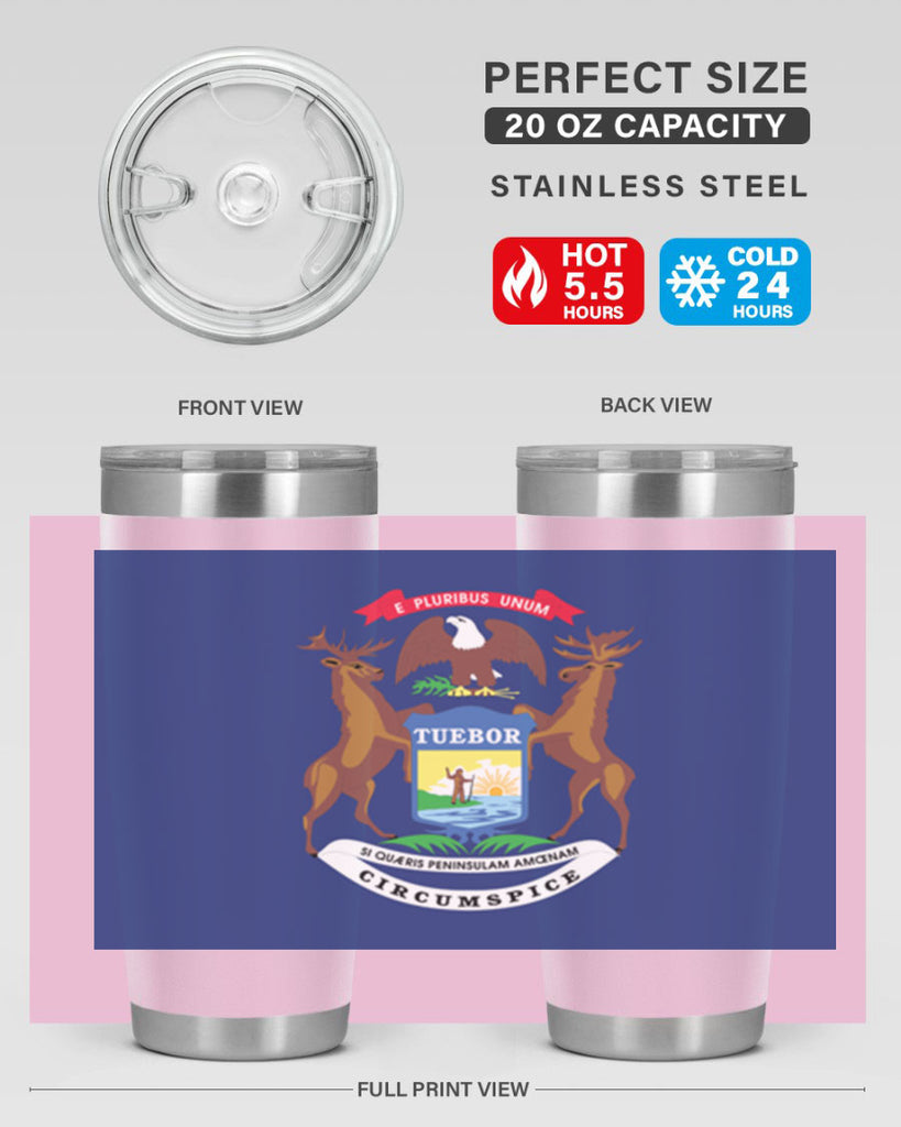 Michigan 30#- Us Flags- Tumbler