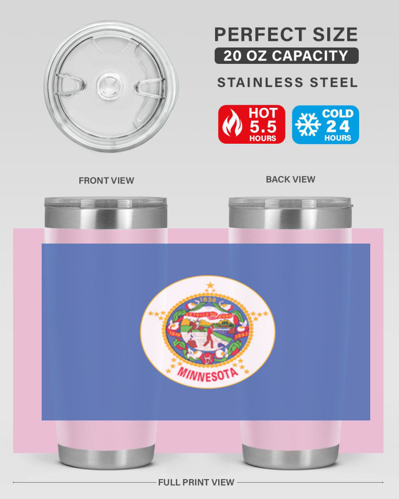 Minnesota 29#- Us Flags- Tumbler