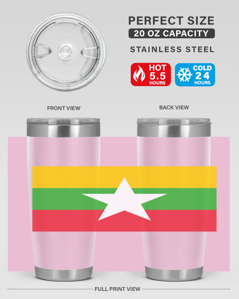 Myanmar 79#- world flags- Tumbler