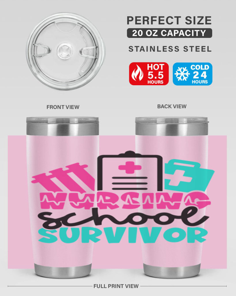 Nursing School Survivor Style Style 62#- nurse- tumbler