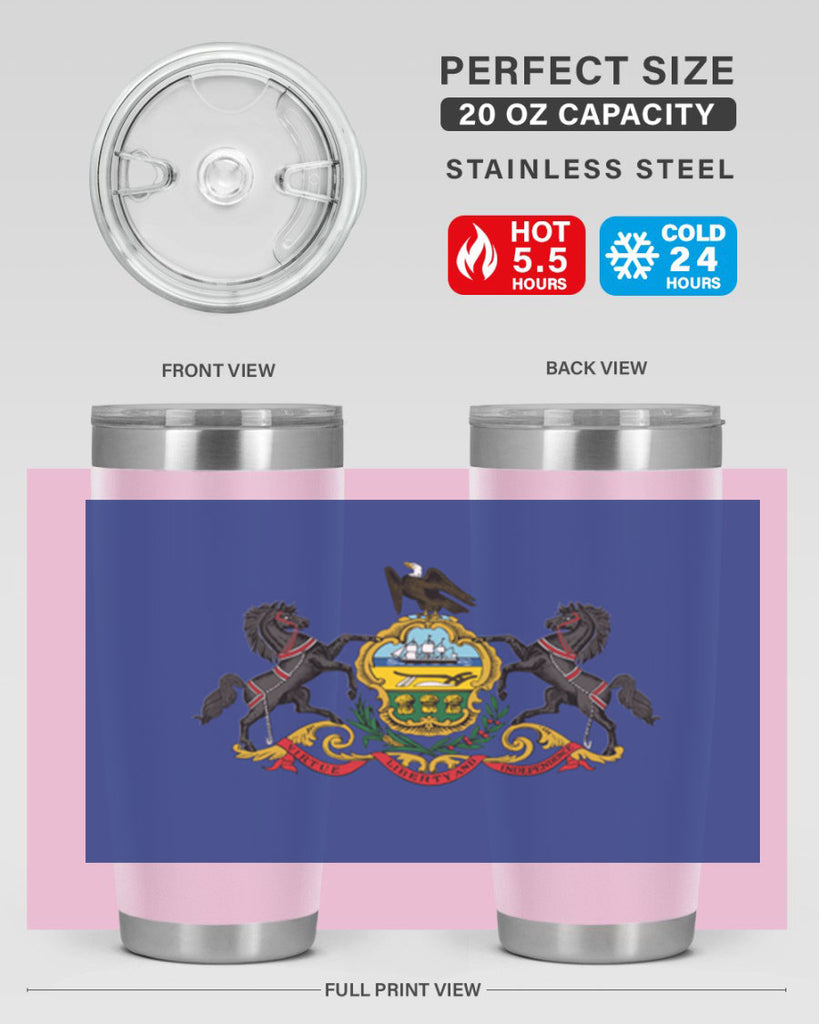 Pensilvania 14#- Us Flags- Tumbler