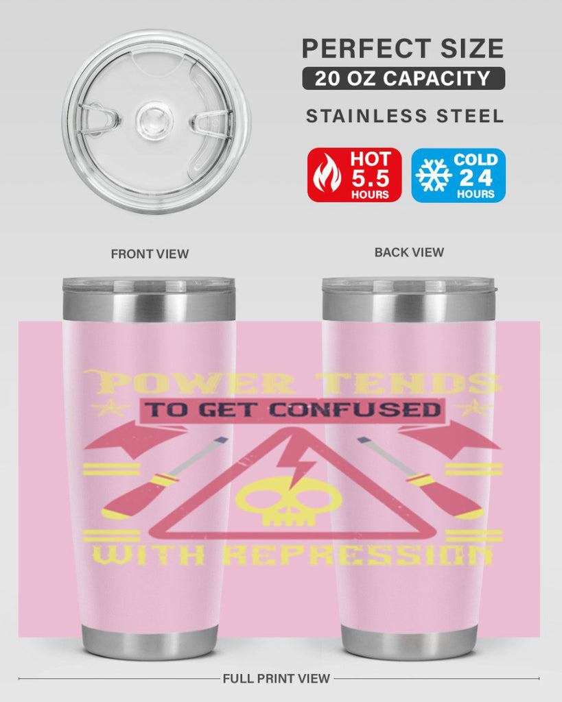 Power tends to get confused with repression Style 17#- electrician- tumbler