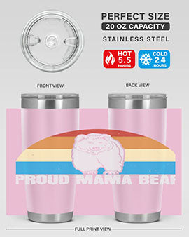 Proud mama bear 26#- Bears- Tumbler