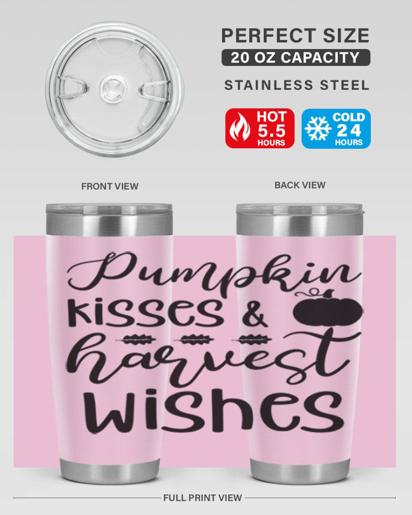 Pumpkin Kisses Harvest Wishes 525#- fall- Tumbler