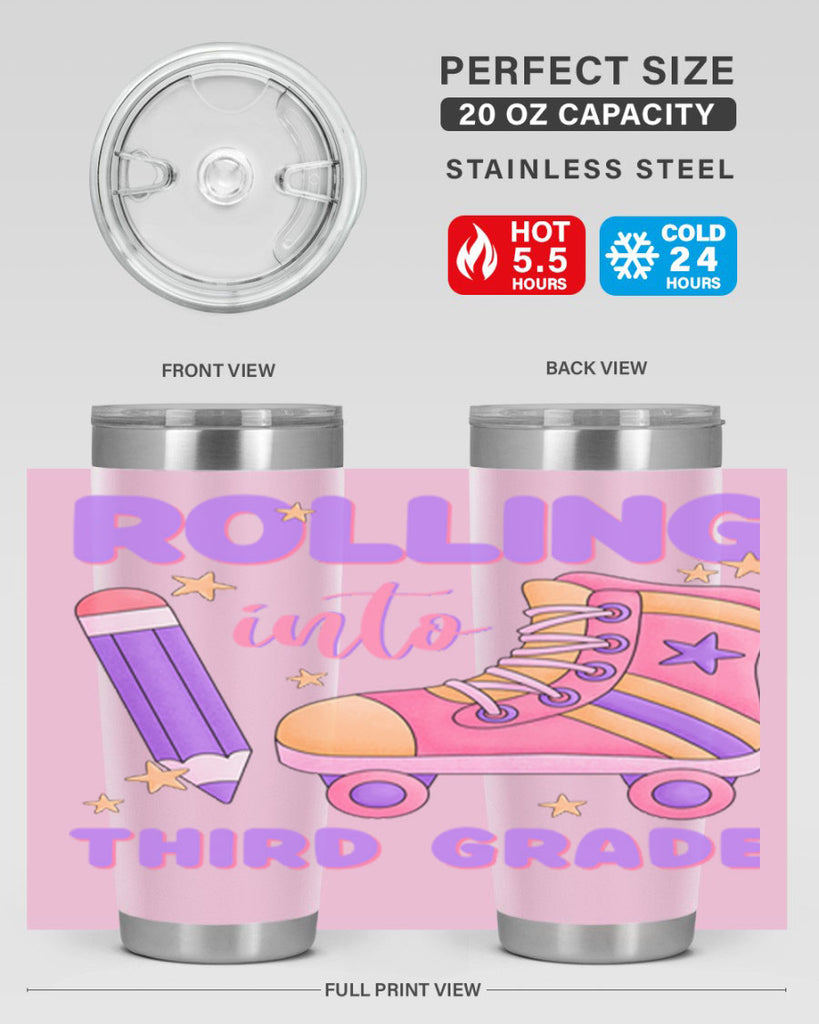 Rolling into 3rd Grade 24#- 3rd grade- Tumbler
