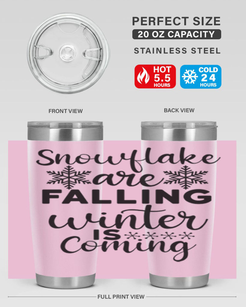 Snowflake Are Falling Winter Is 375#- winter- Tumbler