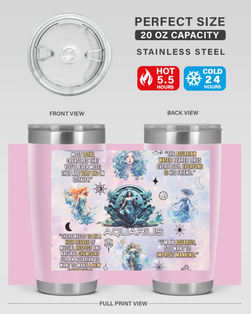 StraightAquarius 468#- zodiac- Tumbler