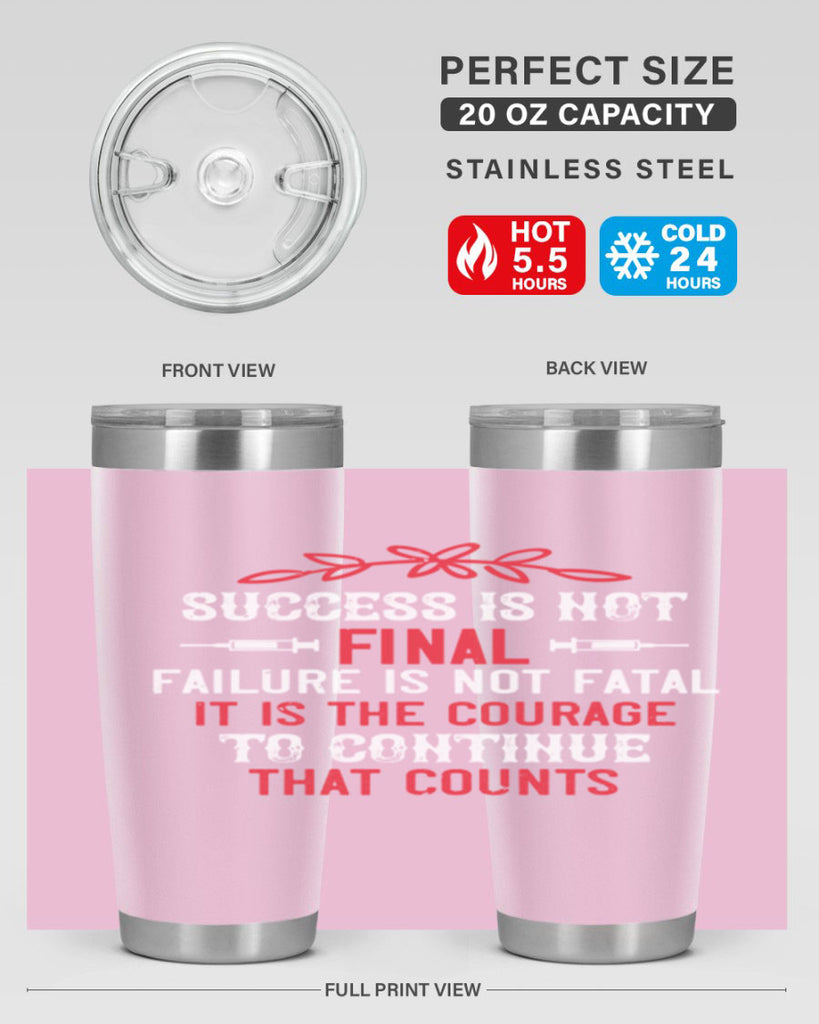 Success is not final Failure is not fatal Style 266#- nurse- tumbler
