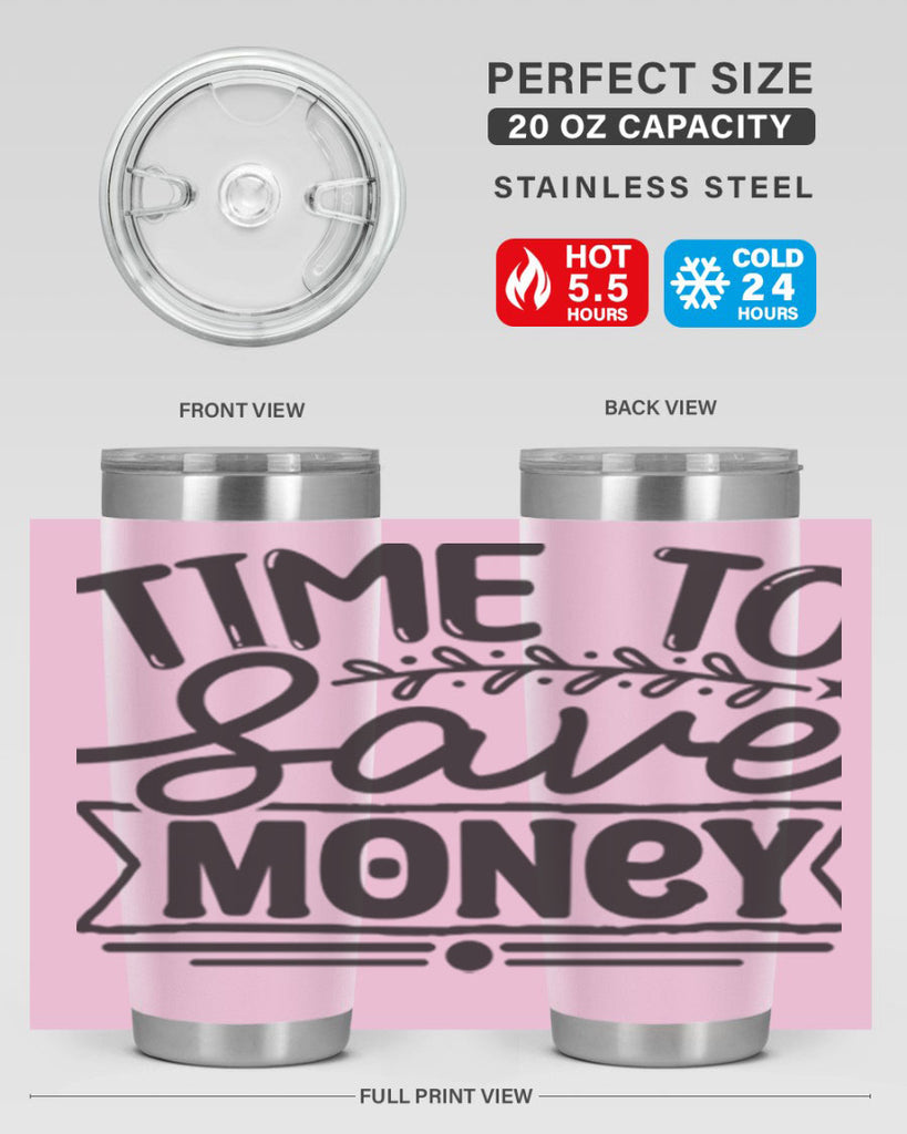 Time to save money 414#- winter- Tumbler
