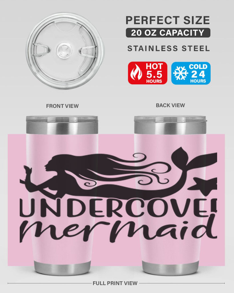 Undercover mermaid 657#- mermaid- Tumbler