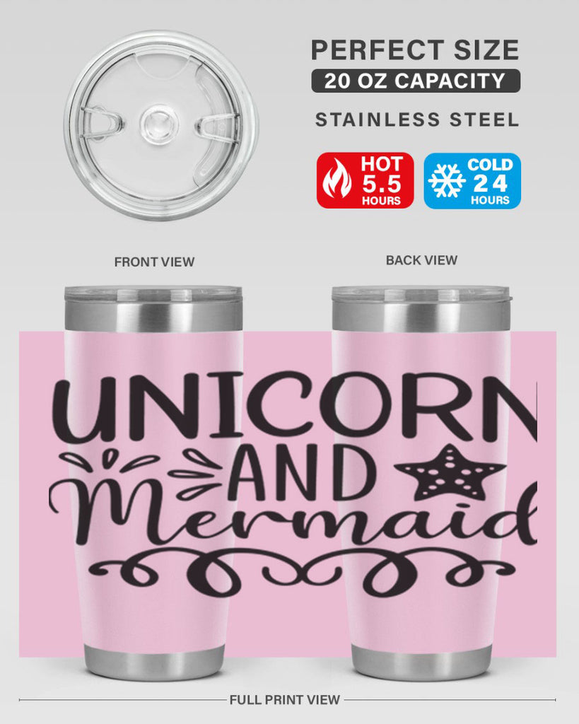 Unicorn And Mermaid 658#- mermaid- Tumbler
