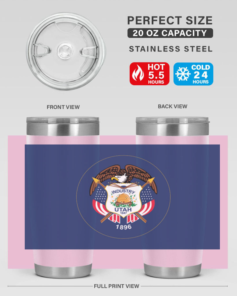 Utah 8#- Us Flags- Tumbler