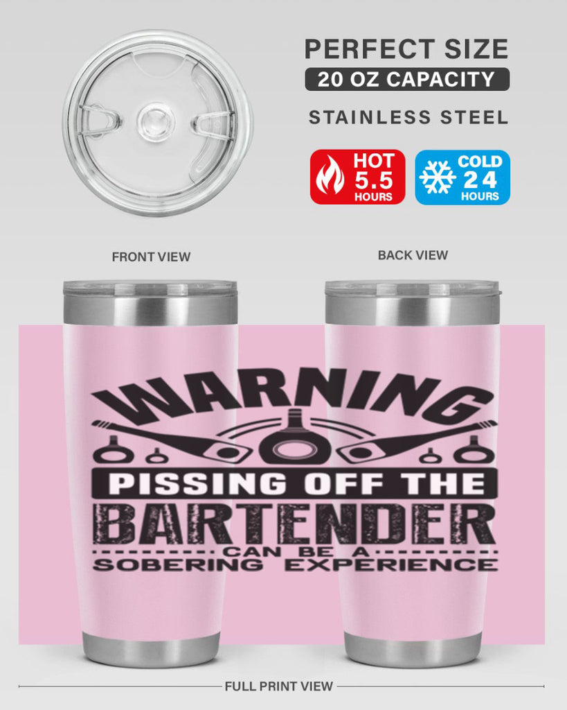 Warning Style 10#- bartender- tumbler