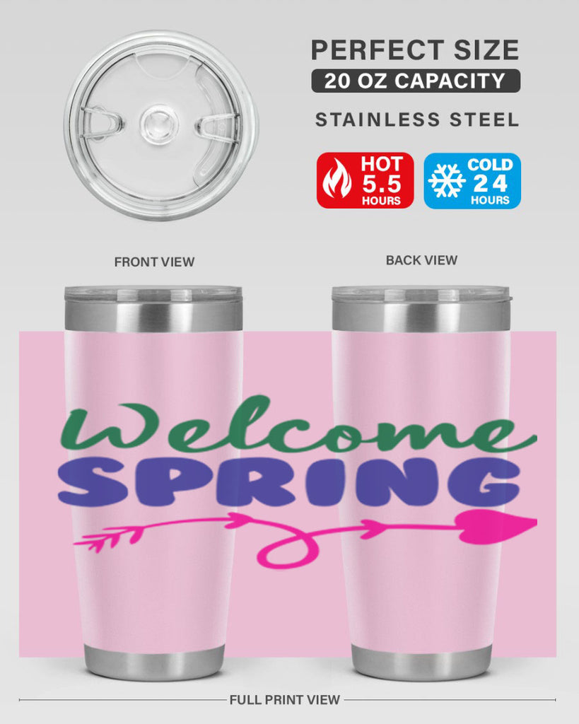 Welcome Spring 581#- spring- Tumbler