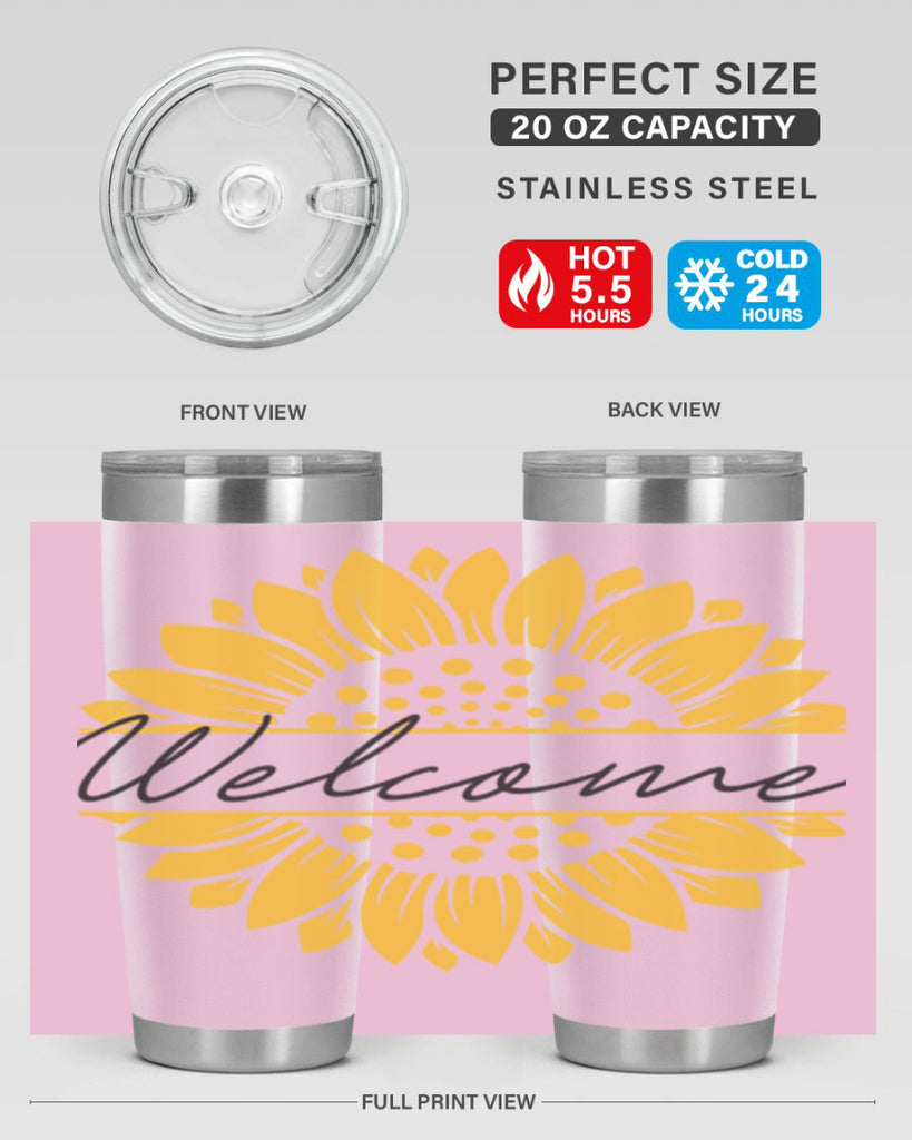 Welcome Sunflower585#- spring- Tumbler