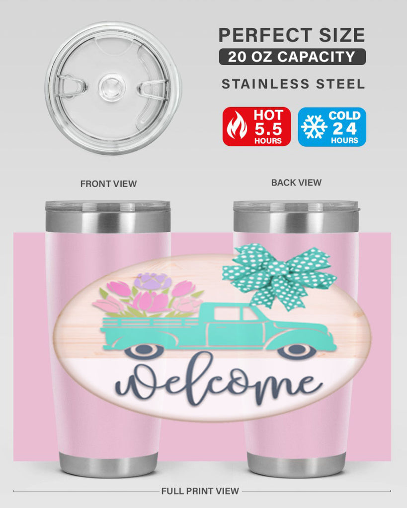 Welcome spring truck Mockup578#- spring- Tumbler