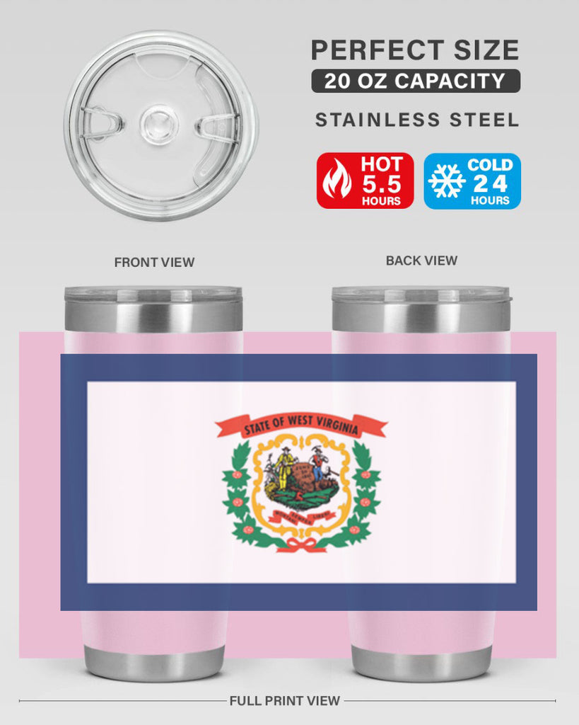 West Virginia 3#- stateflags- Tumbler
