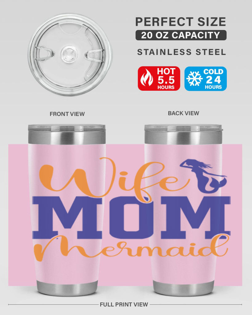 Wife Mom Mermaid 668#- mermaid- Tumbler