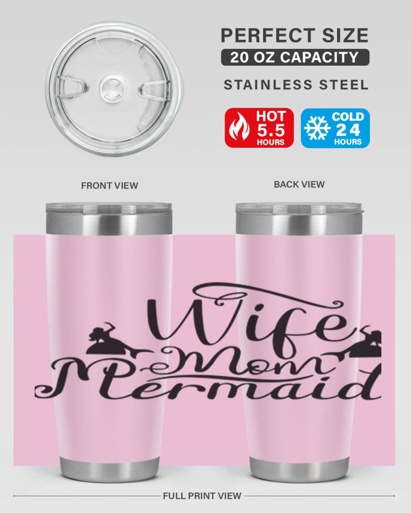 Wife Mom Mermaid 671#- mermaid- Tumbler