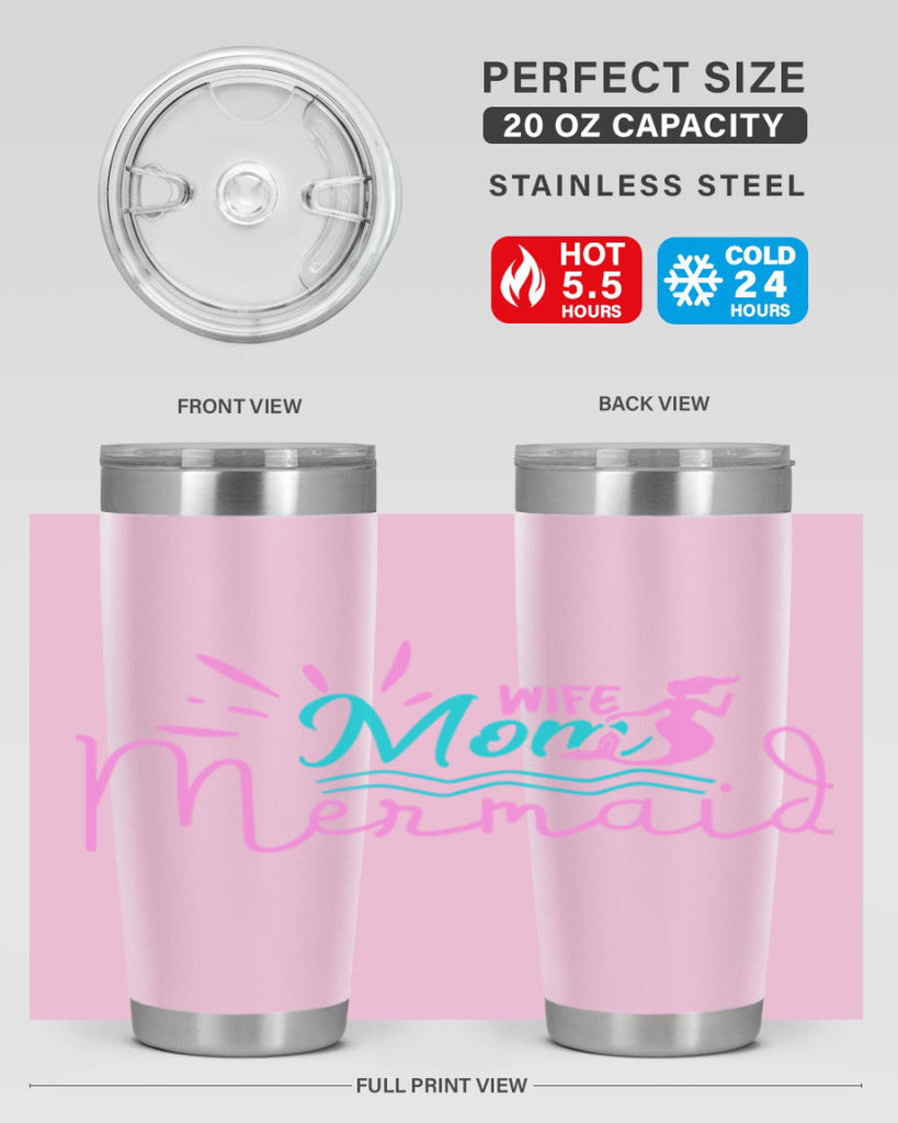 Wife Mom Mermaid 672#- mermaid- Tumbler