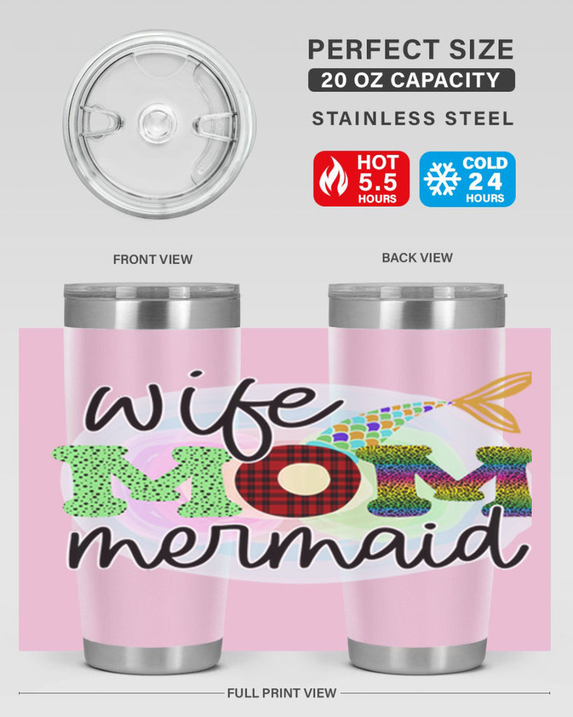 Wife Mom Mermaid 674#- mermaid- Tumbler