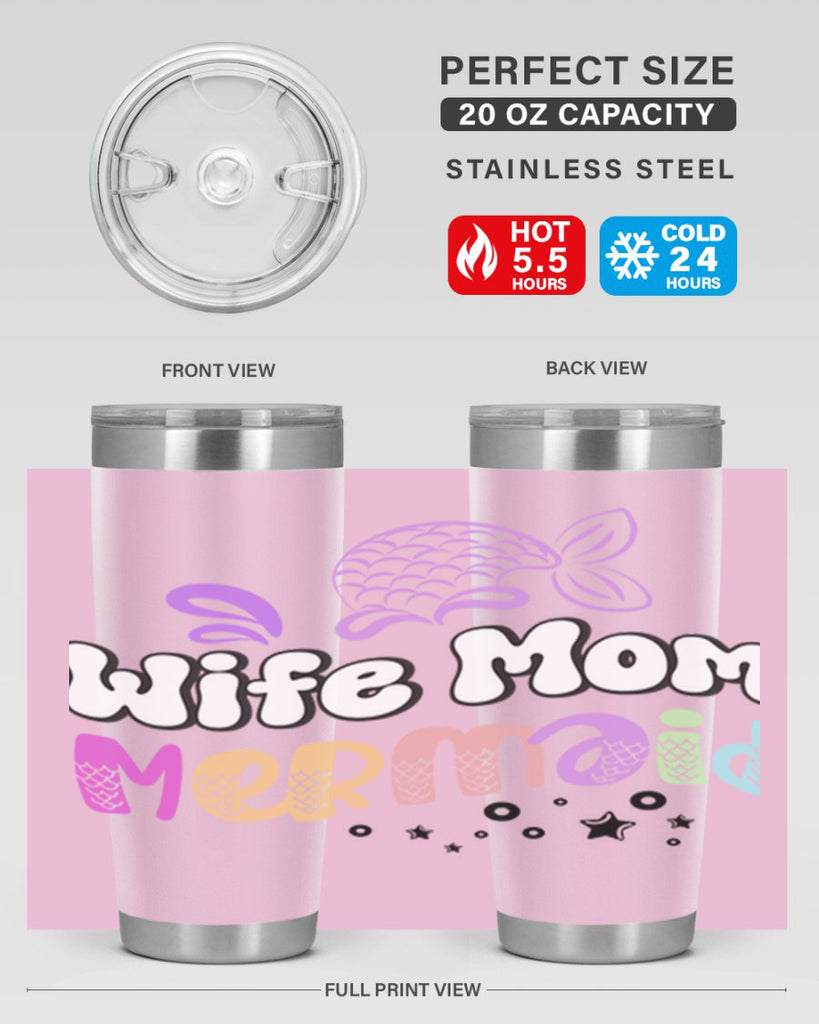Wife Mom Mermaid 676#- mermaid- Tumbler