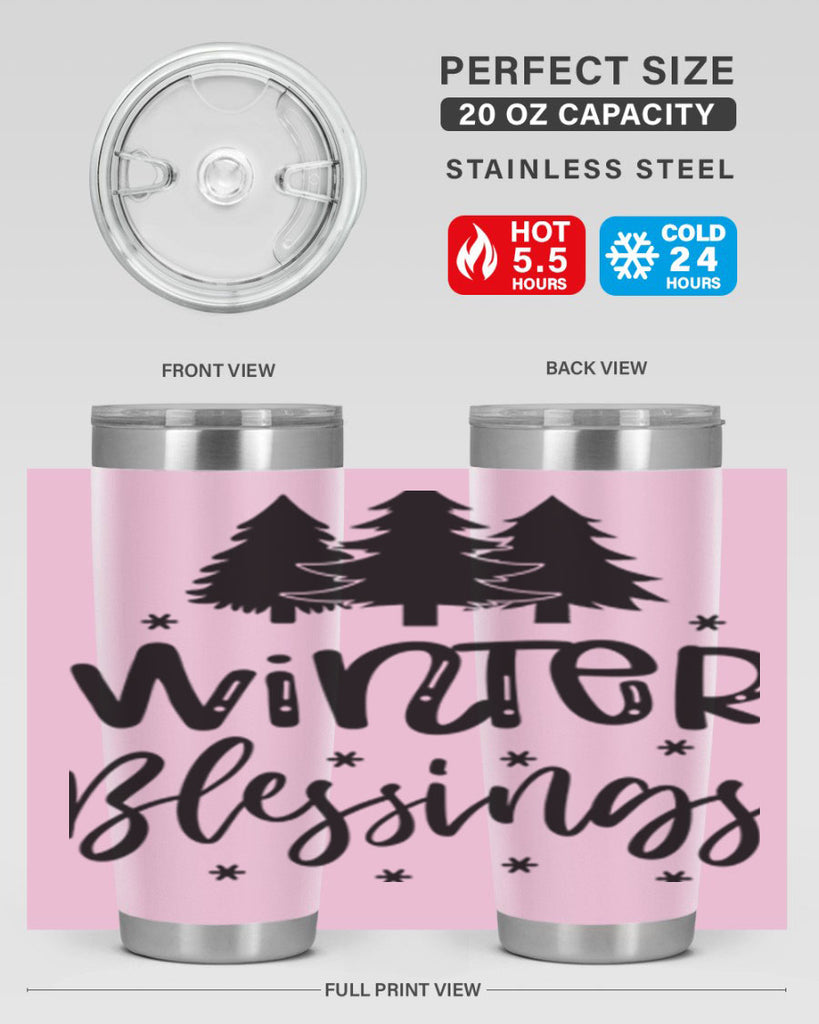 Winter Blessings 489#- winter- Tumbler