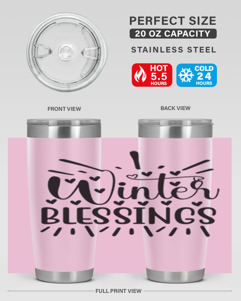 Winter Blessings 491#- winter- Tumbler