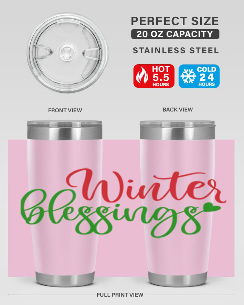 Winter Blessings 492#- winter- Tumbler