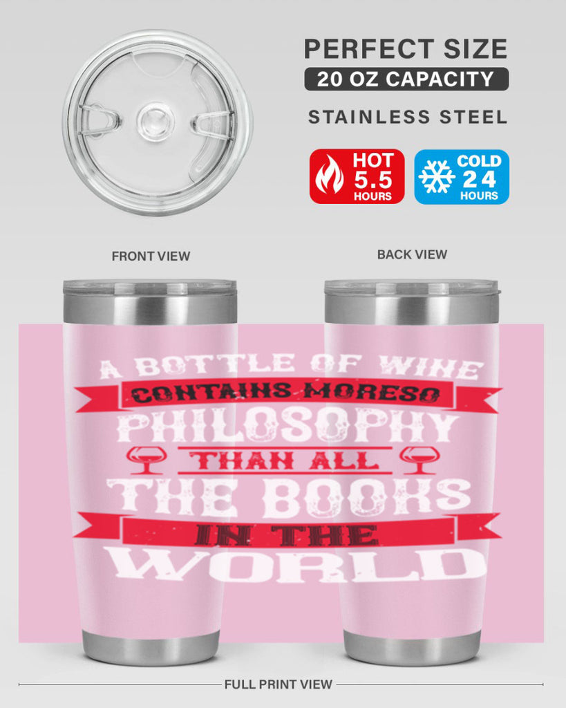a bottle of wine contains moreso 96#- wine- Tumbler