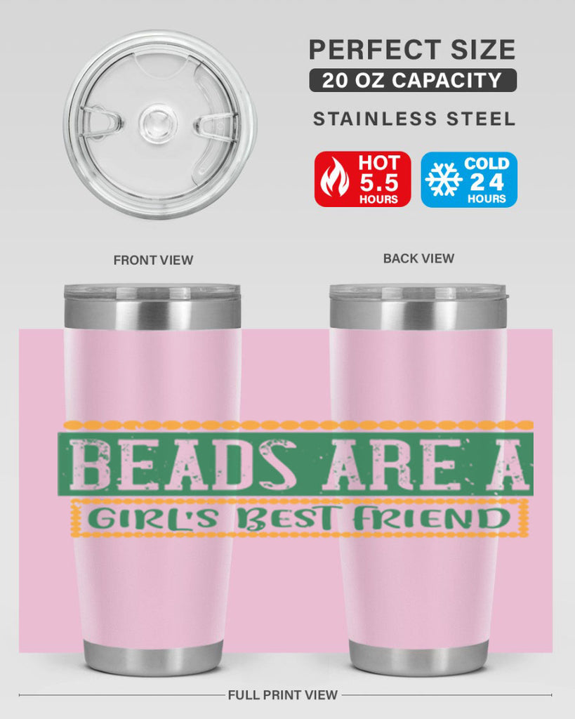 beads are a girls best friend 29#- mardi gras- Tumbler
