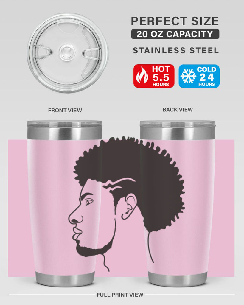 beardman 47#- black men - boys- tumbler