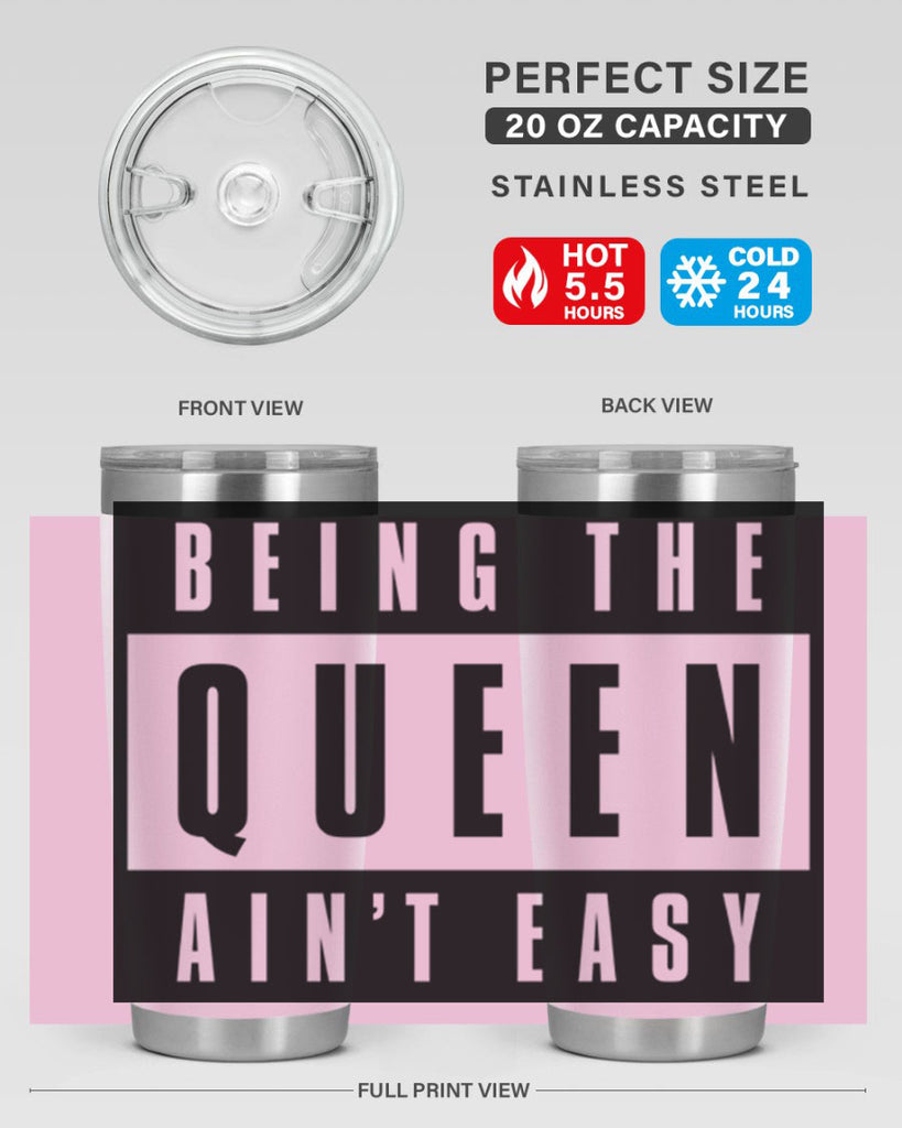 being the queen aint easy 258#- black words phrases- Cotton Tank