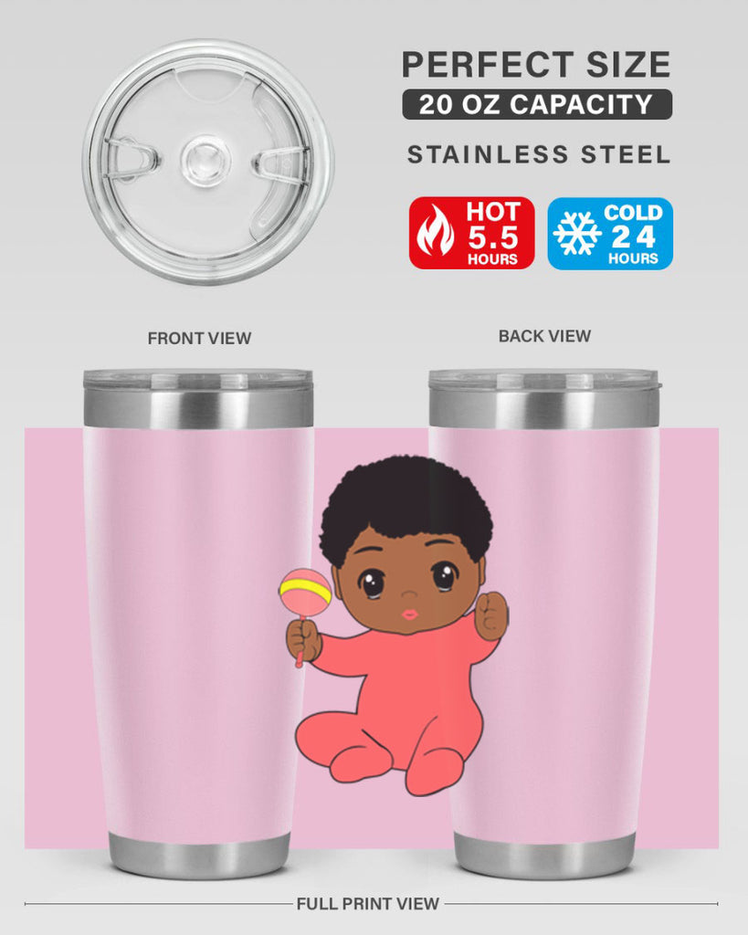 black baby boy 4#- black men - boys- tumbler