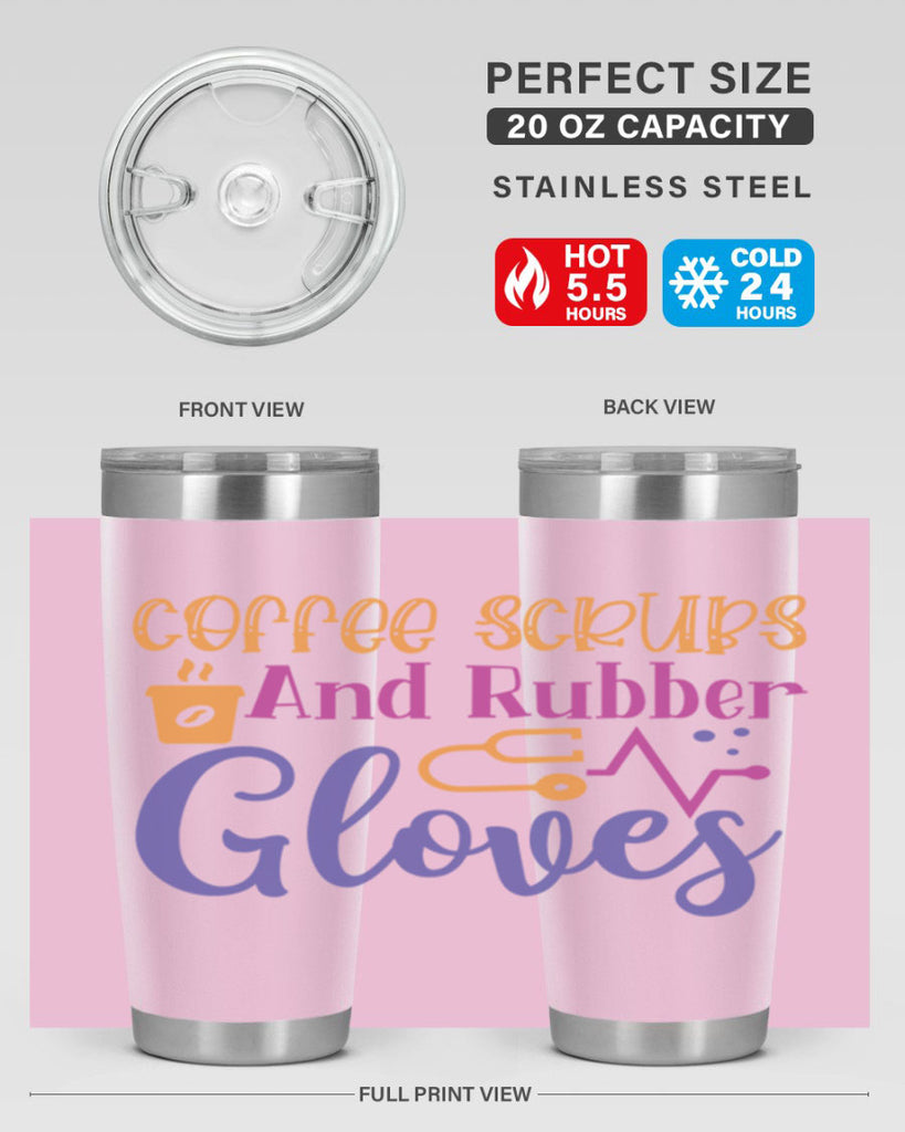 coffee scrubs and rubber gloves Style 392#- nurse- tumbler