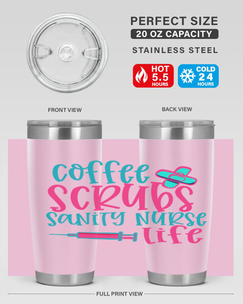 coffee scrubs sanity nurse life Style 390#- nurse- tumbler